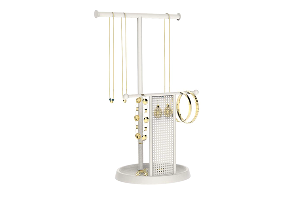 2 T-bar Jewellery holder with round base