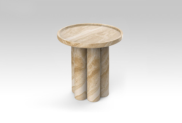 Yellow Color Marble Side Table