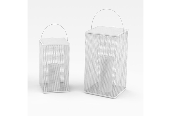 Metal Electroplating Mesh Lantern Candle Holder