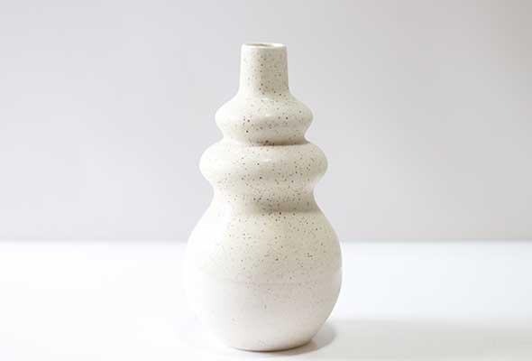 MID Century Ceramic Frosted Vase