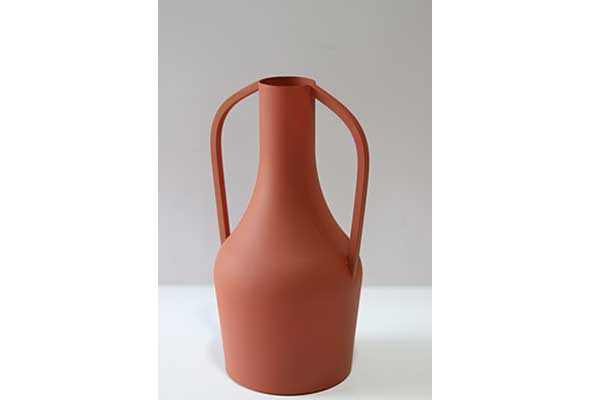 Nordic Morand Red Whitstable Metal Vase