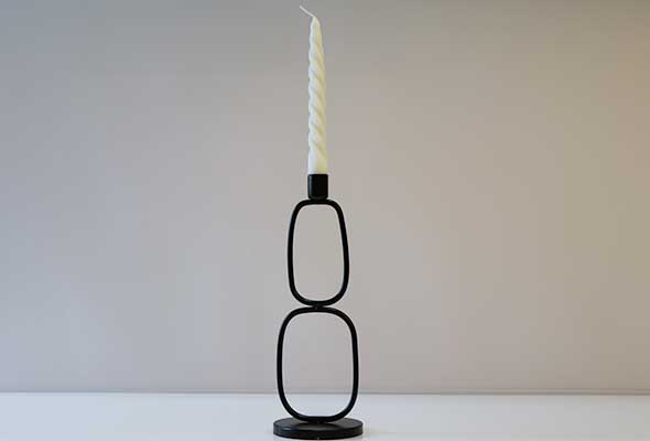 Black Line Wrought Iron Candlestick3