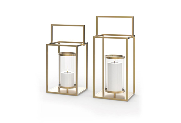 Cubic Lanterns Candle Holder-Gold