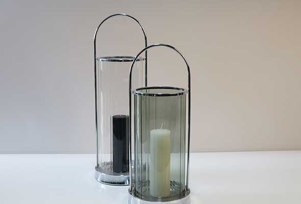 Simple Glass Hurricane Candle Holder