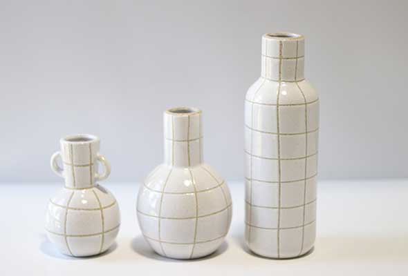 MID Grid Ceramic Vase