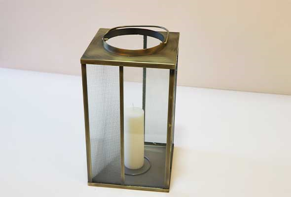 Wedding - Square Metal With Glass Lantern Candle Holder2