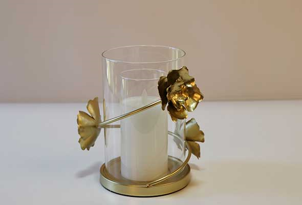 Light Luxury Metal Flower Candle Holder